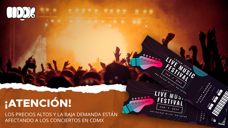 La crisis de los conciertos en CDMX: precios altos y baja demanda.