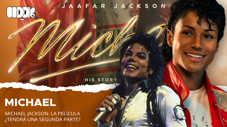 Jaafar Jackson caracterizado como Michael Jackson realizando una coreografía en el escenario para la película biopic 2026