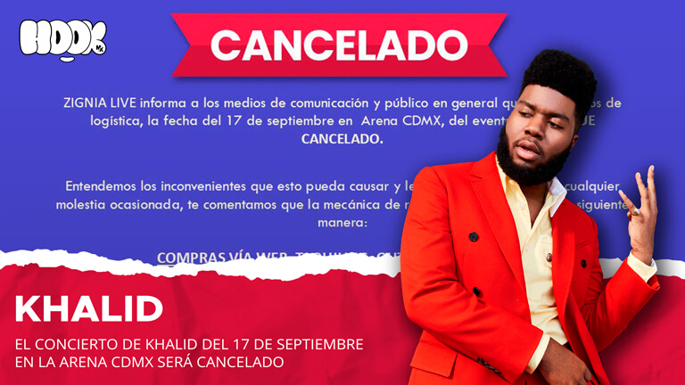 El cantante estadounidense Khalid en concierto tras anunciarse la cancelación en la Arena CDMX.